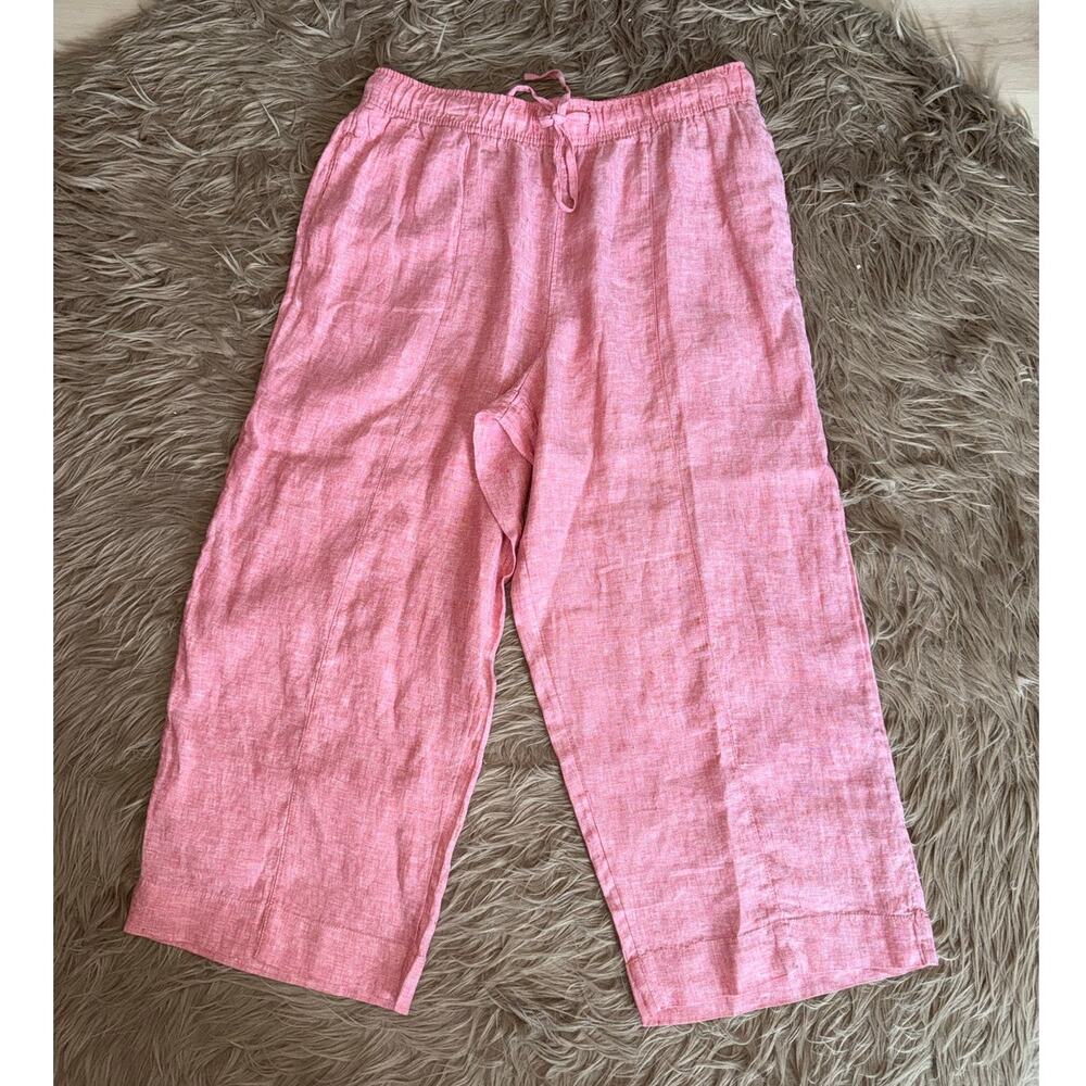NWOT Joie Linen Drawstring Waistband Pants Women's Salmon size XL